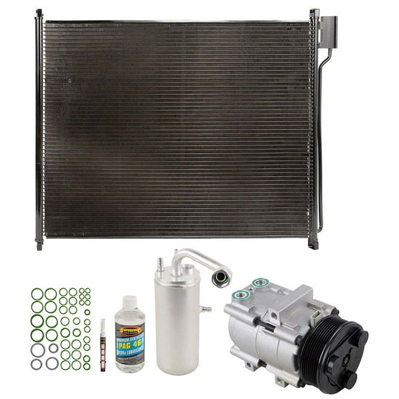 A/C Kit w/ AC Compressor Condenser & Drier For Ford Excursion 2000 2001 2002 2003 2004 2005 - BuyAutoParts