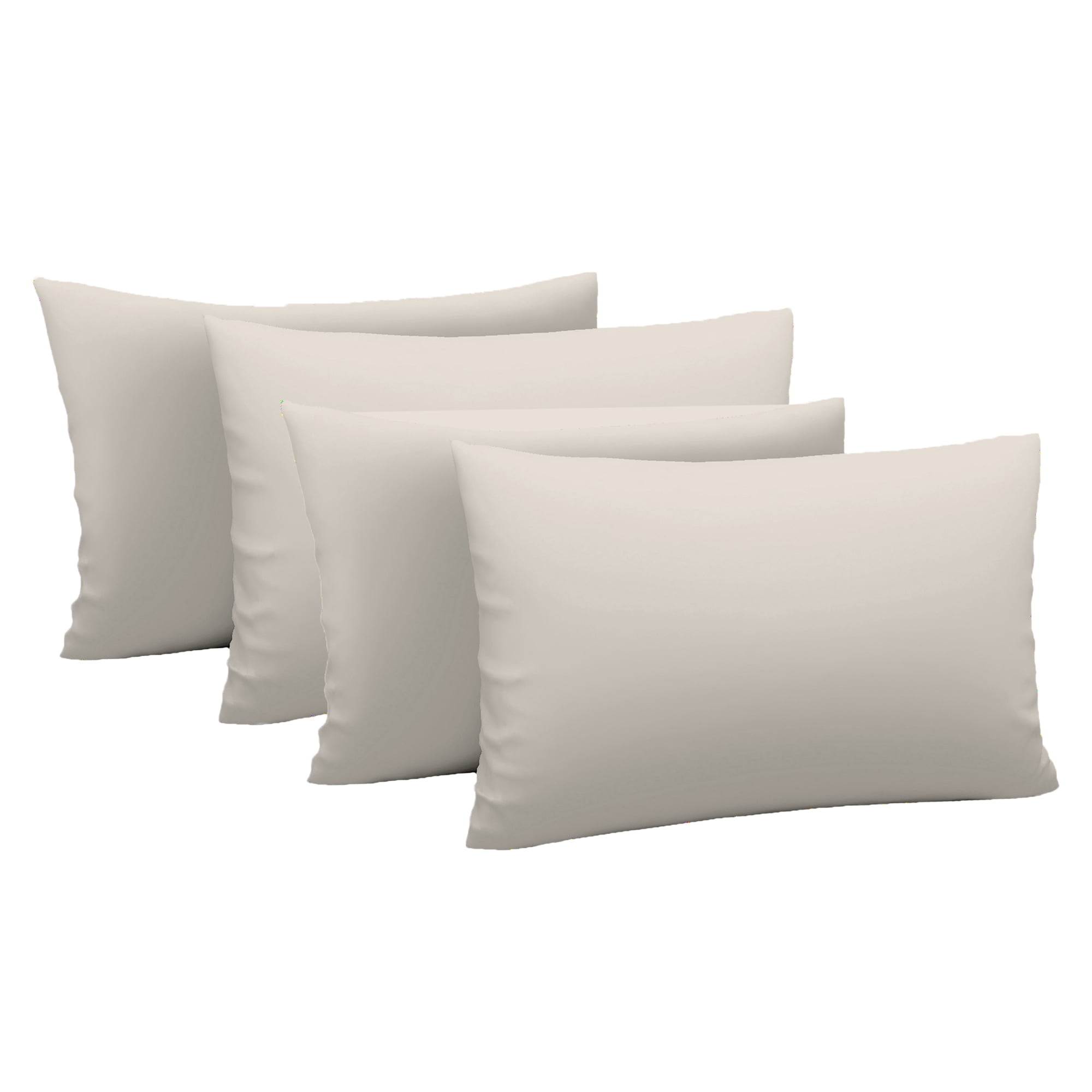 Full FlyingCart Brand New Hotel White Solid Color 500 Thread Count Standered Twin & Small 20 x 26 Size 2pcs Cover Pack Pillow Shams 100% Egyptian Cotton Pair Queen