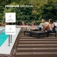 thumbnail image 4 of wikiwiki Outdoor Rug, 9x18ft Waterproof Reversible Mat Indoor Outdoor Rugs Carpet, Small Area Rug Plastic Straw Rug for Patio Deck Balcony Pool RV Camping Beach Picnic, Brown & White, Rugscape Series, 4 of 5