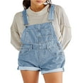 thumbnail image 2 of Women‘s Adjustable Strap Denim Jumpsuit with Pockets, 2 of 4