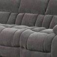 thumbnail image 2 of Textured Chenille Fabric Upholstered Padded Reclining Sofa, Gray, 2 of 4