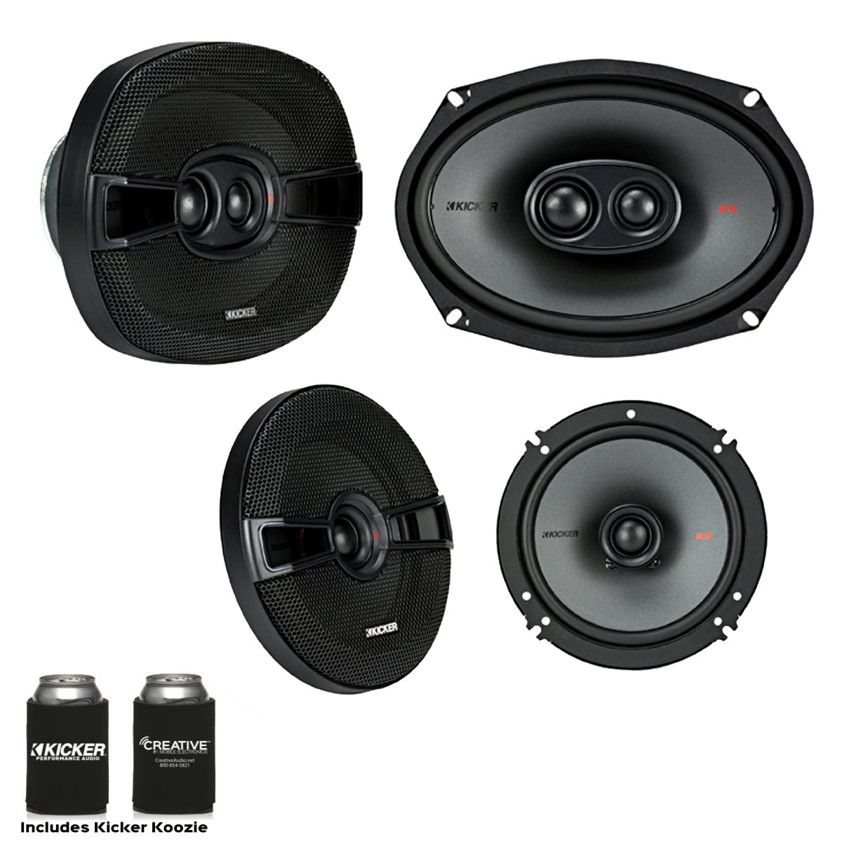 Kicker Speaker Bundle A pair of Kicker 6.5 Inch & a pair of 6x9" KS