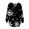 thumbnail image 5 of Wancir Christmas Women's Hooded Sweatshirt Drawstring Lightweight Long Sleeve Pullover Hoodie Dress, 5 of 6