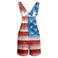 thumbnail image 5 of American Flag Overalls Men 4th of July Overall Shorts 250 Anniversary USA Bibs Red White and Blue Outfits Patriotic, 5 of 6