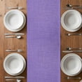 thumbnail image 5 of Lavender Burlap Texture Table Runner 70 Inches Long,Farmhouse Vintage Lavender Cotton Linen Table Runners Dresser Scarves,Fabric Tabletop Scarf Furniture Cover for Home Dinner Party 13"x70", 5 of 9