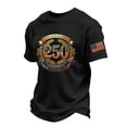thumbnail image 2 of Hogleaql American Flag Shirts Mens Round Neck 4th Of July Patriotic Shirt Short Sleeve Independence Day USA Graphic for Men Trendy T Shirt Black 3XL, 2 of 4