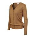 thumbnail image 3 of MixMatchy Women's Soft Basic Long Sleeve Button Down Classic V-Neck Knit Cardigan Sweater, 3 of 7