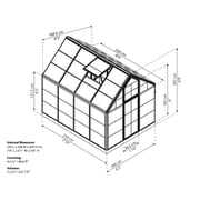 Palram - Canopia Snap & Grow - Multiple Sizes - Silver - Walk-In Greenhouse