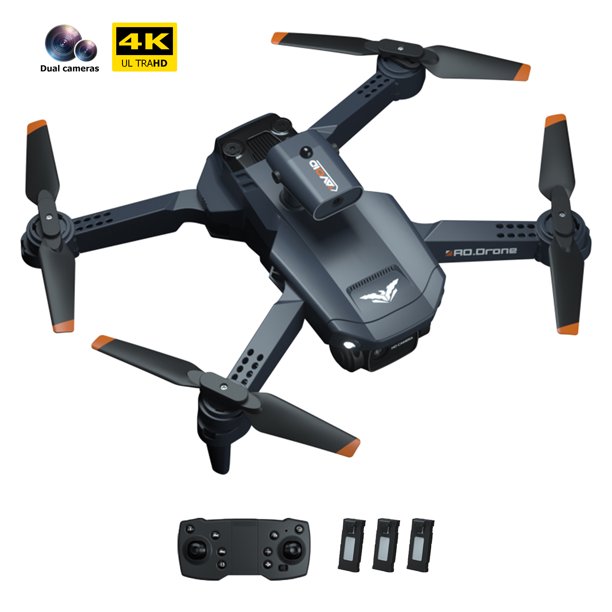 Evitación de obstáculos Drone 4K Cámara FPV RC Quadcopter con 3 baterías (Negro) Ehuebsd libre de BPA