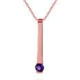 thumbnail image 4 of Galaxy Gold 14K Rose Gold Amethyst Pendant Necklace - February Birthstone - Peace & Wisdom - 16" to 24" - Fine Jewelry for Women, 4 of 4