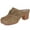 Brown, variant on Ecetana Womens Heeled Mules Closed Toe Slip On Clogs for Women Comfort Chunky Heel Sandals