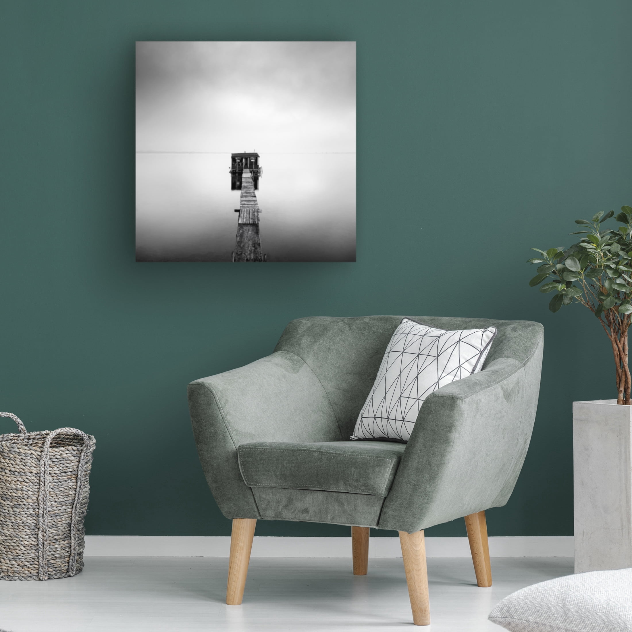 Canvas Wall Art - George Digalakis 'Axios Delta 039' Wall Art for Living Room, Bedroom, or Office D?cor by Trademark Fine Art - 14 x 14 Inches