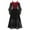 Burgundy, variant on YONGHS Halloween Gothic Dress for Girls Lolita Princess Lace Up Cold Shoulder Dress Medieval Cosplay Costume Green 14