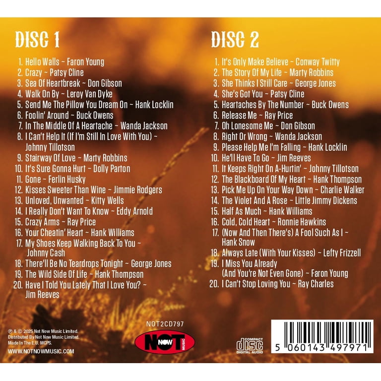 Various Artists 40 Original Country Love Songs (CD) Album