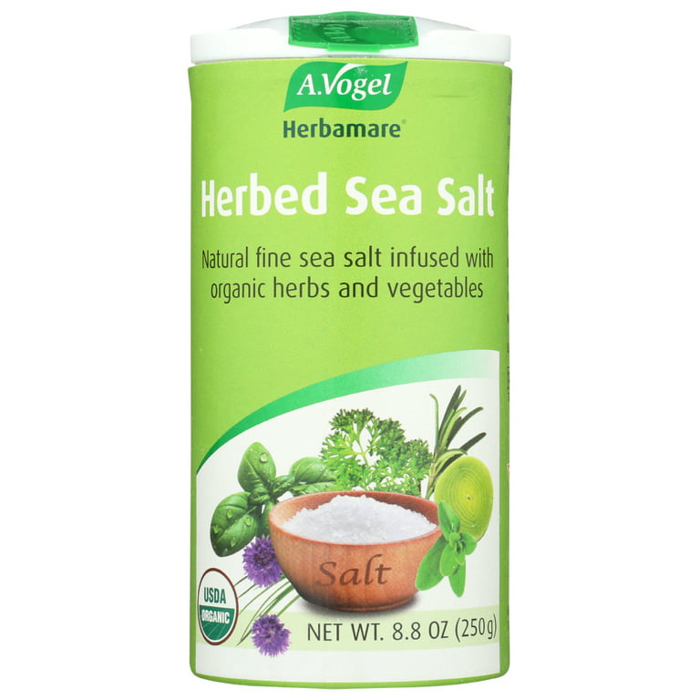  A. Vogel Herbamare Herbed Sea Salt - Natural Fine Sea Salt  Infused with 12 Herbs & Vegetables - Free of Artificial Flavors &  Preservatives - Non-GMO, Keto, Paleo-Friendly, USDA Organic 