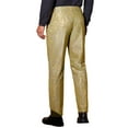thumbnail image 2 of INSPIRE CHIC Sequin Pants for Men's Straight Leg Shiny Trousers 70s Disco Party Metallic Pants 30 Golden, 2 of 3