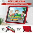 thumbnail image 5 of Dteck for iPad 9/8/7 Generation 10.2 inch 2021 & 2020 and 2019 version ,Heavy Duty Shock Resistant Rugged Protection case,with Kickstand for Kids Boys Childrenipad,Red+Black, 5 of 5