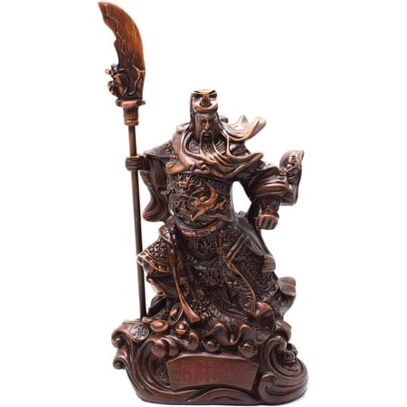 LOVECM Chinese Feng Shui Guan Yu Statue/Guan Gong Statue/Guan Di Statue/Guan Yun Chang Statue Figurines Feng Shui Decor Home Office Decoration Tabletop Decor Good Lucky Gifts Product Description Size:about 6.9x5.5x10.8 Inch. Guan Yu is Chinese god of war  one of the heroes of The Three Kingdoms. Legend has it that Guan Gong can not only bring you fortune but also protect your property and personal safety. Guan Gong symbolizing justice friendship loyalty brave  etc. This Guan Gong statue is made of polymer resin.High quality and durable. If you are a fan of Guan Yu   please take him home，He will bring you and your family fortune courage  strength and safety.It can also be given as a gift to your friends to put in office or home.