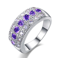 thumbnail image 6 of HeartsAndYou 4ct Natural Amethyst Wedding Band Ring 100% 14k SOLID White Gold Half Eternity, 6 of 9
