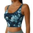 thumbnail image 2 of Pofeuu Ink Rose Print Sports Bra for Women Sexy Vest Yoga Running Gym Fitness Crop Bras Tops-Medium, 2 of 8