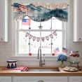 thumbnail image 3 of Independence Day Tie Up Valances Curtain, Adjustable Kitchen God Bless American Mountains Forest Valances for Windows Decor, Rod Pocket Short Curtains Set for Bedroom/Bathroom, 42"x12", 3 of 9