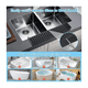thumbnail image 4 of Tapete Escurridor De Silicona Para Fregadero Y Lavabo Malubero Negro, 4 of 5