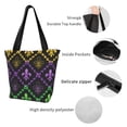 thumbnail image 6 of Fotbe Mardi Gra Geometric Pattern Beach Tote,Shoulder Handbag,Spacious Tote Bag,Lightweight Travel Bag,Versatile Shopping Bag, 6 of 9