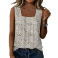 thumbnail image 6 of Women's Fashion Sexy Ruffled Square Collar Floral Print Sleeveless Tank Top, 6 of 6