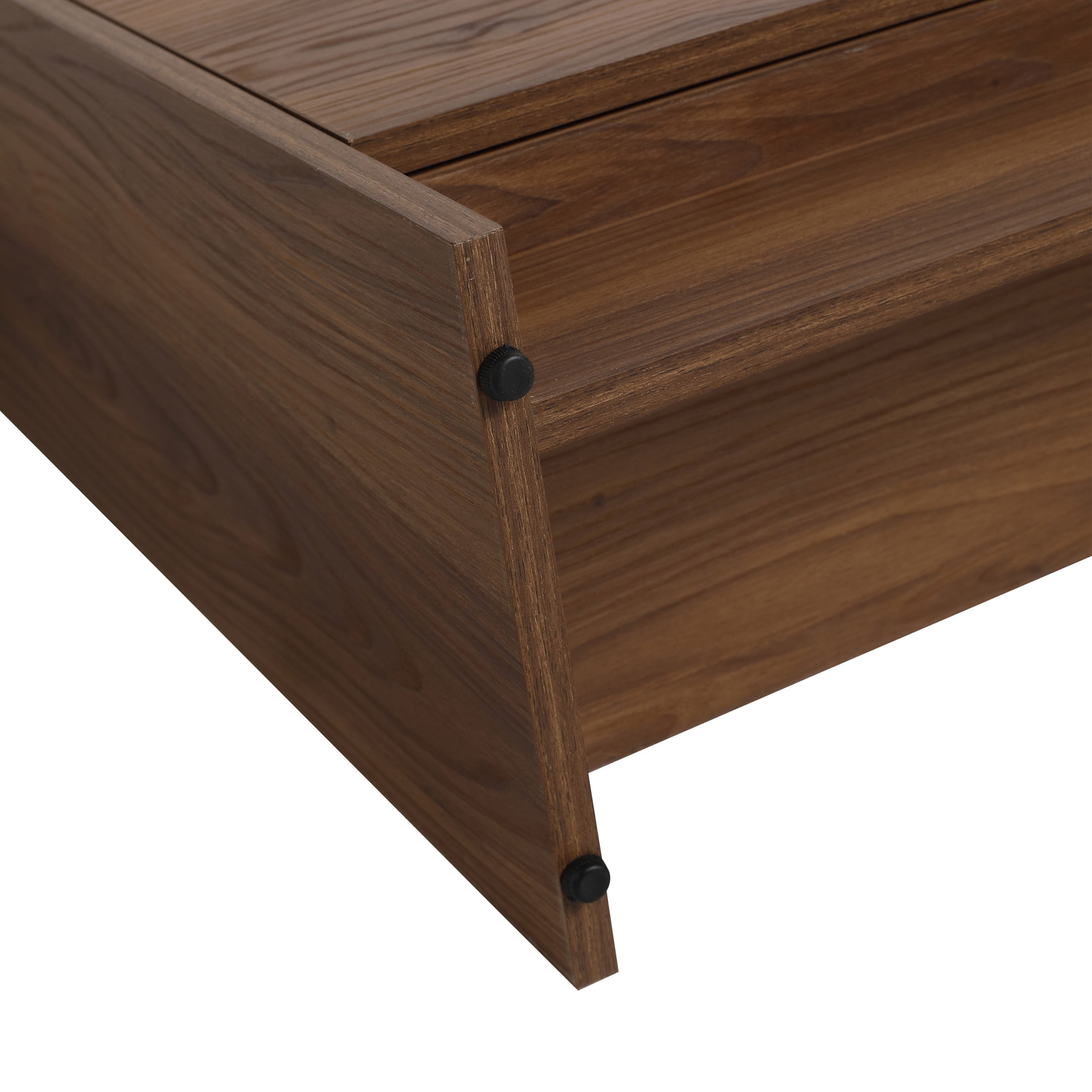 Noble House 18" Slim Freestanding Bathroom Vanity, Ceramic Sink, Soft-Close Door, Small Wall-Mount, Brown Ebony