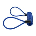 thumbnail image 2 of Bike Spring Rope Theft Disc Brake Lock Cable Motorcycle Helmet Wire Lock Wire Blue, 2 of 9