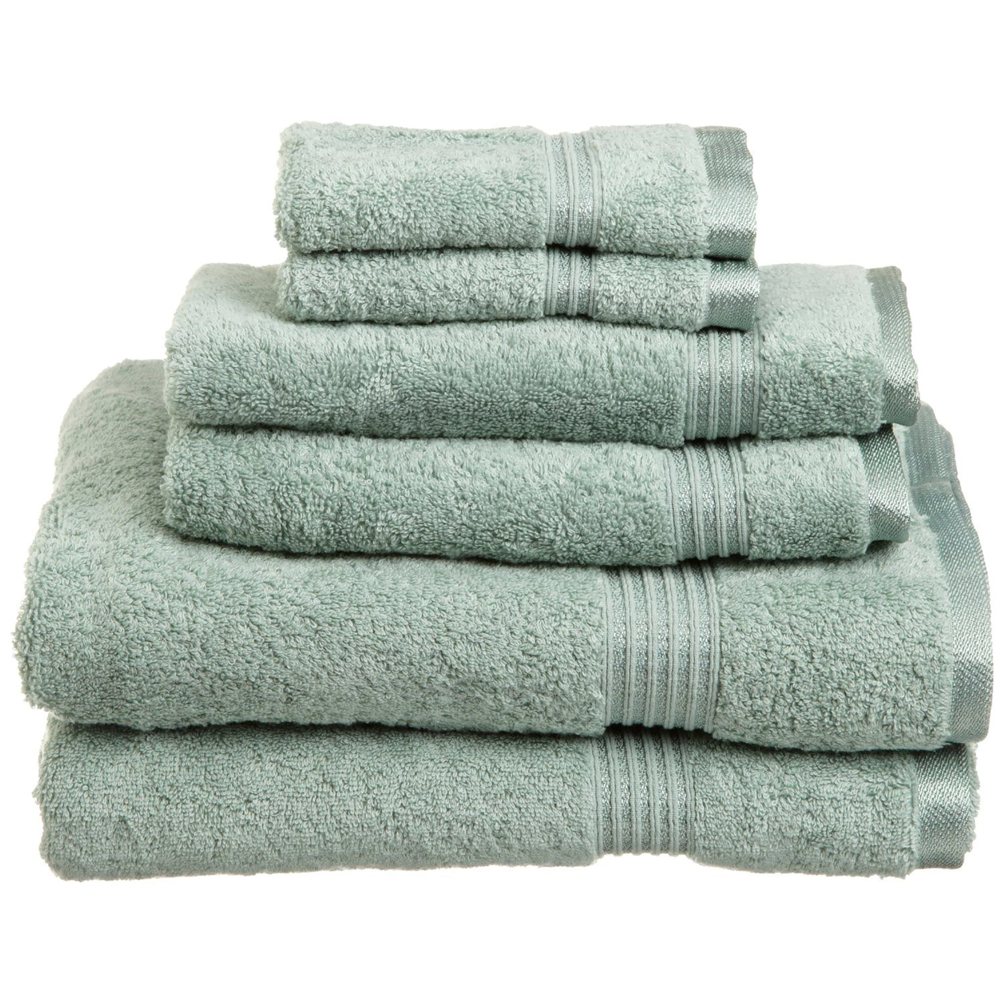 Derry Solid Egyptian Cotton Bath Towels, 6Piece Towel Set by