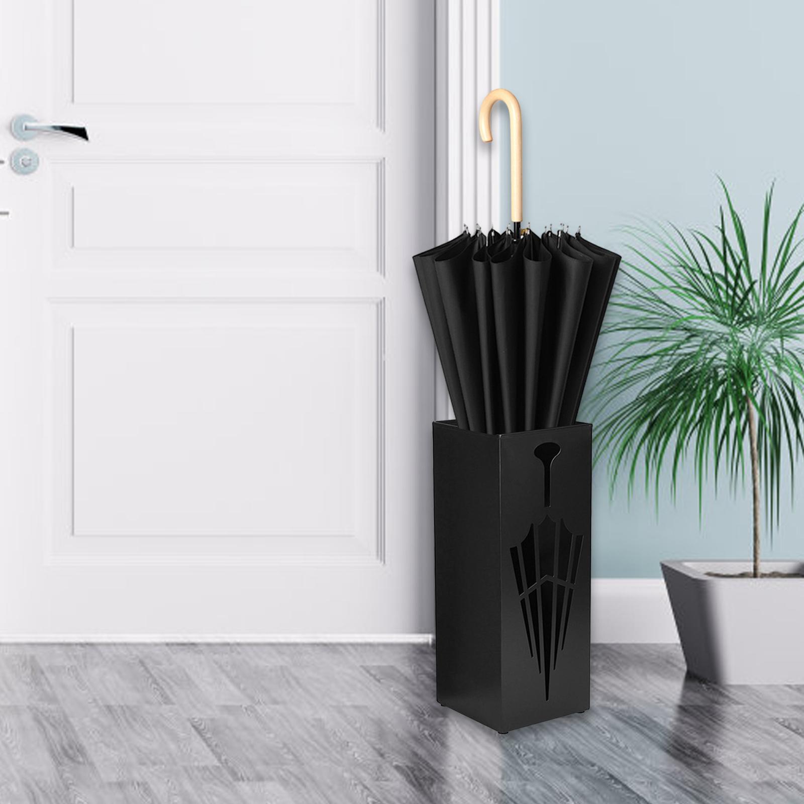 Fancyes Umbrella Holder Convenient Saver Box Umbrella Stand for Entryway Indoor Dorm black