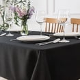thumbnail image 2 of Textured Tablecloth Stain Resistant Waterproof and Wrinkle Resistant Washable Table Cloth, Fabric Table Cover for Dining Room and Outdoor Use, Rectangle 60 x 120 Inch, Black, 2 of 6
