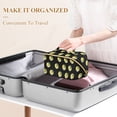 thumbnail image 3 of FORMRS Makeup Bag Travel Cosmetic Organizer for Women Fold Flat Zipper Pouch with Handle, Black Volleyball Pattern, 3 of 8