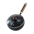 thumbnail image 3 of Iron Wok Frying Wok Pan sin recubrimiento Onicionamiento de inducción Hiradora olla de cocina china para el restaurante de cocina para acampar en casa estilo a, 3 of 8