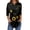 80#Black, variant on Womens Fashion 3/4 Sleeves Tops Fall Crew Neckline Loose Fitting Type Button Down Business Work T Shirts