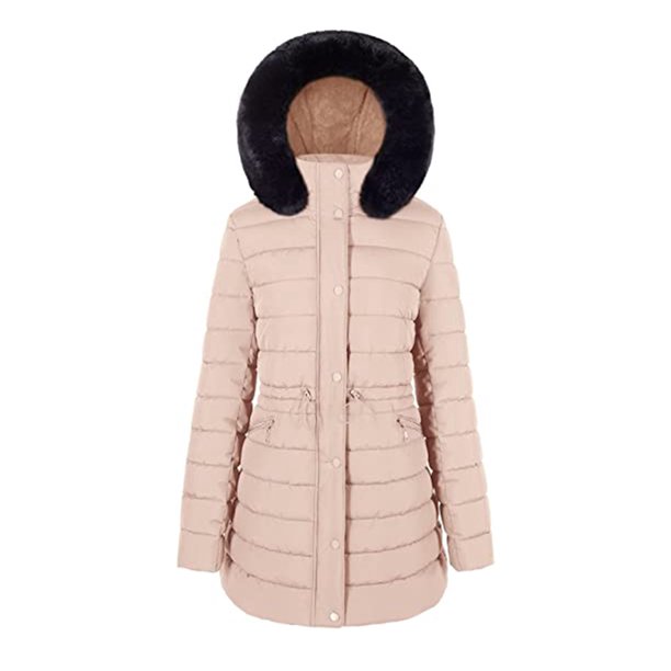 Women's Winter Puffer Coat Fleece Lined Warm Winter Jacket with
