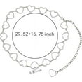thumbnail image 7 of Heart Waist Chain Belt with Long Tassel Tail Body Belly Chains Silver Geometric Heart Waist Belts Y2K Chain for Dresses Pants Skirt Trousers Jeans Chain Accessories, 7 of 7