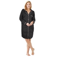 Angelina Women's Flannel Sleep Shirt Dress - Cozy Button-Down Pajama Nightgown In White Sheep Print