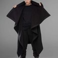 thumbnail image 3 of BAETEUY Men Cloak Coat with High Collar - Long Sleeve Street Style Windbreaker, 3 of 8