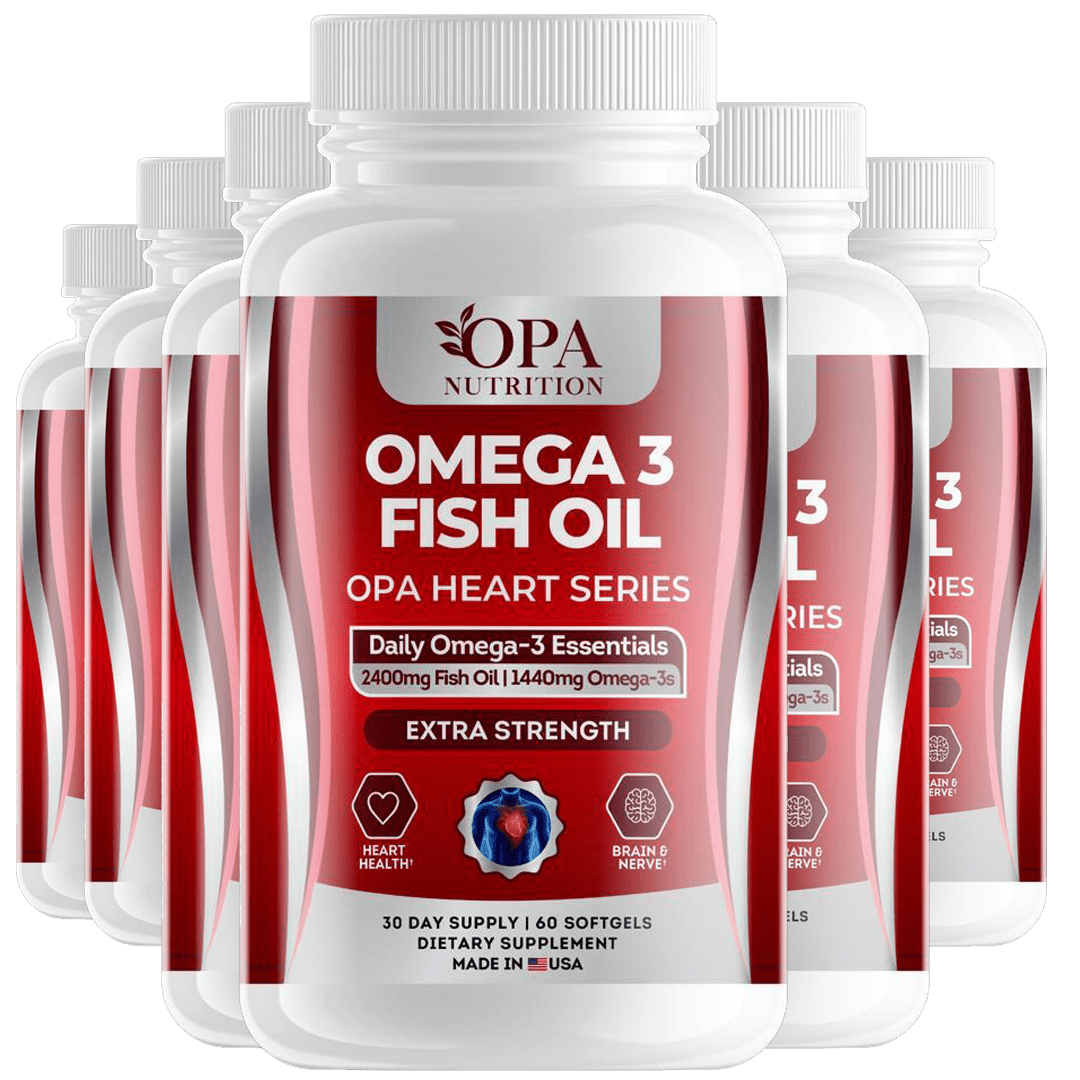 OPA Heart Omega-3 Fish Oil 1200mg with EPA & DHA – 60ct