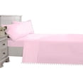 thumbnail image 4 of D.N.G. BEDDINGS 4 Piece Pom Pom Sheet Set 21 Inch Deep Pocket, White Pom-Pom Fringe Solid Pattern, 800 Thread Count 100% Egyptian Cotton (Solid Light Pink Color, Queen Size), 4 of 8