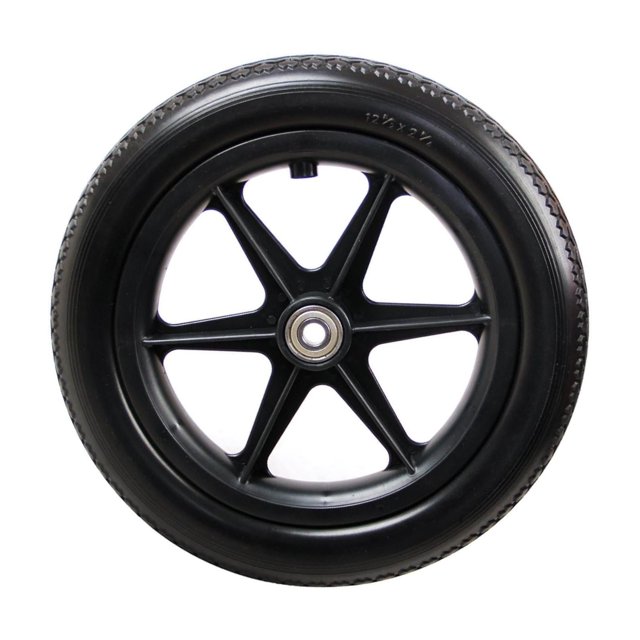 Xingzhi Roue Arrière de Remplacement pour Fauteuil Roulant 12 Pouces Accessoires pour Marcheurs Noir