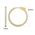 thumbnail image 3 of TimeLe$$ Classics 2 Carat TW Round Shape Natural Diamond Hoop Earrings in Yellow Gold, 3 of 5