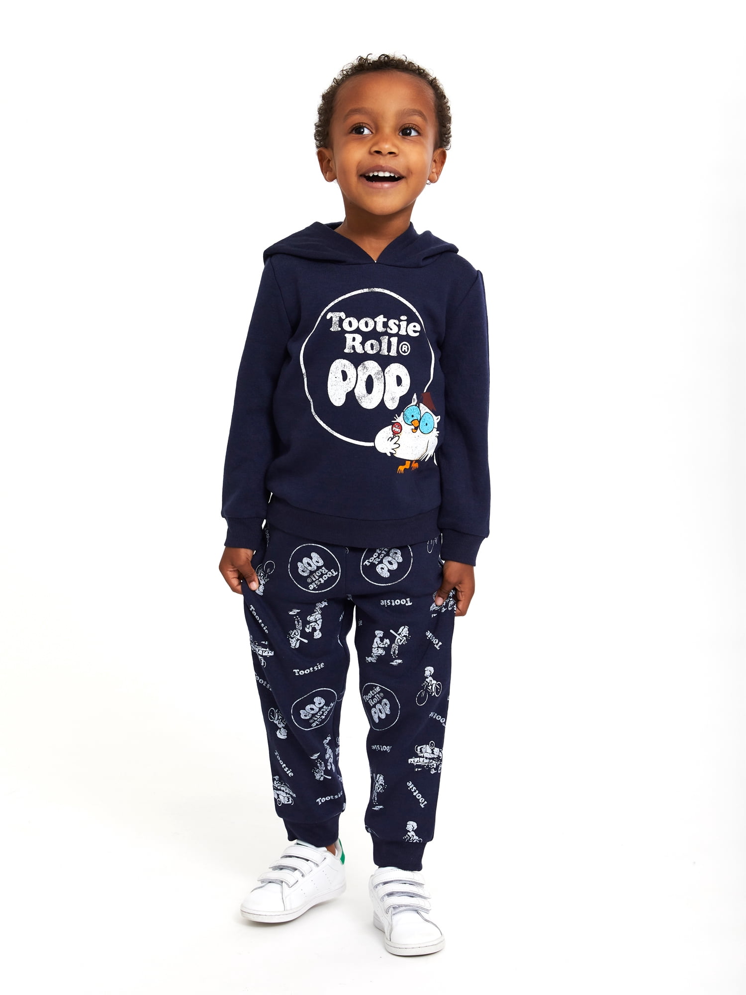 Tootsie Roll Pop Toddler Boy Fleece Hoodie Outfit Set, Sizes 12M-5T
