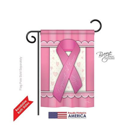 Breeze Decor 65086 Support A Cure 2-Sided Impression Garden Flag - 13 x 18.5 in.