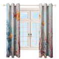 thumbnail image 3 of Blackout Curtains for Bedroom Underwater World Ship Coral Full Room Darkening Grommet Curtains for Living Room,Thermal Insulated Ombre Drapes, 3 of 7