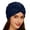 Dark Blue, variant on Soft Stretchy Solid Color Turban Headwrap Women Daily Breathable Cotton Twist Beanie Cap Gray One Size(Red)