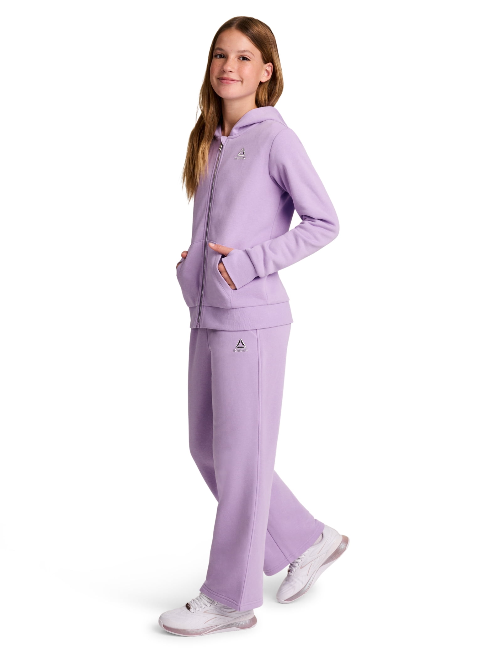 Reebok Girl's Game Day Fleece High Waisted Puddle Pant, Sizes 4-18