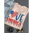thumbnail image 3 of Love America W Banners T-Shirt Women -Image by Shutterstock, Female x-Large, 3 of 4